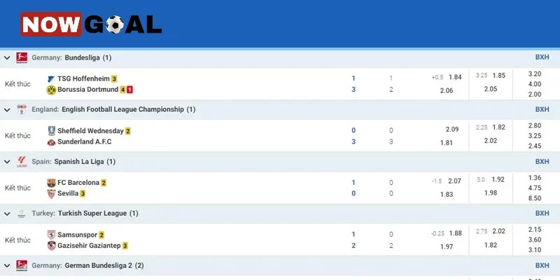 NowGoal là trang tin miễn phí cho mọi tay cược
